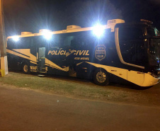 A Polícia Civil do Paraná (PCPR) irá oferecer, entre os dias 9 e 19 de maio, dentro da área da Expoingá, serviços de delegacia móvel e experiência de tiro em estande para os visitantes.Foto: Divulgação/PCPR