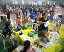 A feira de serviços Paraná Cidadão ofertou diversos serviços gratuitos para a população do município de Palotina e região. Durante os três dias de evento mais de 2 mil pessoas passaram pelo Ginásio Municipal de Esportes Romeu  Hendges (Umesp).Foto:SEJUT