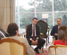 Reunião com representantes da Microsoft.  Eduardo Bekin, presidente da Agência Paraná de Desenvolvimento.Curitiba, 22-05-19.Foto: Arnaldo Alves / ANPr.