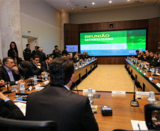 Governador Carlos Massa Ratinho Júnior, durante reunião com a equipe de governo. - Curitiba, 29/05/2019 -Foto: Geraldo Bubniak/ANPr