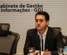 Governador Carlos Massa Ratinho Júnior, durante reunião com a equipe de governo. - Curitiba, 29/05/2019 -Foto: Geraldo Bubniak/ANPr