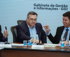 O governador Massa Ratinho Junior recebeu nesta terça-feira (18) chefes de núcleos das regiões de Apucarana, Maringá e Ivaiporã