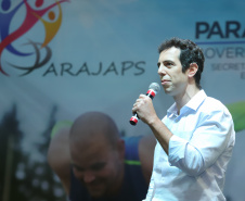 Governador Carlos Massa Ratinho Junior abre oficialmente a oitava edição dos Jogos Paradesportivos do Paraná (Parajaps), em Londrina.  -  Londrina, 20/06/2019  -  Foto: Rodrigo Félix Leal/ANPr