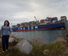 Após vencer concurso interno entre as funcionárias da empresa Portos do Paraná, a bióloga Jaqueline Dittrich participa de um curso de Gestão Portuária exclusivo para Mulheres, em Le Havre  -  Paranaguá, 14/06/2019  -  Foto: Arquivo Pessoal Jaqueline Dittrich