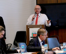 Governador Carlos Massa Ratinho Junior coordena reunião com a equipe de governo. Na foto, Luiz Henrique Fagundes  -  Curitiba, 25/06/2019  -  Foto: Valdelino Alves Pontes