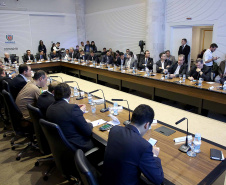 Governador Carlos Massa Ratinho Junior coordena reunião com a equipe de governo.  -  Curitiba, 25/06/2019  -  Foto: Jaelson Lucas/ANPr