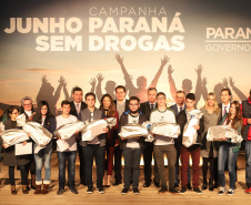Lançamento da campanha Junho Paraná Sem Drogas. -Foto: Rodrigo Felix Leal/ANPr