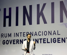 Fórum Internacional de Inovação ThinkinG. Na foto, Dariush Zomorrodi - Canadá  -  Foz do Iguaçu, 27/06/2019  -  Foto: Jaelson Lucas/ANPr