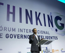 Fórum Internacional de Inovação ThinkinG. Na foto, Shaul Shashoua - Israel  -  Foz do Iguaçu, 27/06/2019  -  Foto: Jaelson Lucas/ANPr