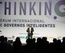 Fórum Internacional de Inovação ThinkinG. Na foto, Shaul Shashoua - Israel  -  Foz do Iguaçu, 27/06/2019  -  Foto: Jaelson Lucas/ANPr