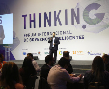 Fórum Internacional de Inovação ThinkinG. Na foto, o presidente da Celepar, Allan Costa  -  Foz do Iguaçu, 28/06/2019  -  Foto: Jaelson Lucas/ANPr