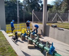 Nova captação passa a operar com aumento na capacidade de bombeamento da água. Foto: Divulgação/Sanepar