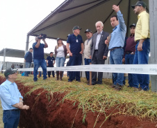 O vice-governador do Paraná, Darci Piana, e o secretário estadual da agricultura e do Abastecimento, Noberto Ortigara, visitaram nesta quarta (3) a Expotécnica, feira agropecuária realizada em Sabáudia, norte do estado. A feira, na sua 26ª edição, se destaca pela elevada presença de produtores rurais de toda a região e pelas inovações trazidas ao homem do campo.  -  Sabáudia, 03/07/2019  -  Foto: Lucas V.de Araújo/Iapar