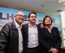 Governador Carlos Massa Ratinho Junior assina liberação de recursos para pavimentação de vias urbanas de Colombo - Curitiba, 04/07/2019 -  Foto: Geraldo Bubniak/ANPr