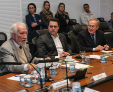 O governador Carlos Massa Ratinho Junior recebe  a  diretoria da Ocepar - Organização das Cooperativas do Estado do Paraná para celebrar o Dia Internacional do Cooperativismo. Curitiba, 02/07/2019 -  Foto: Geraldo Bubniak/ANPr