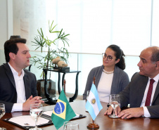 Governador Carlos Massa Ratinho Junior recebe Governador Tucumán Juan Manzur  -  Curitiba, 04/07/2019  -  Foto Gilson Abreu