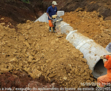 Obras na rodovia que liga Irati a São Mateus do Sul começaram em março e devem ser finalizadas até novembro de 2020. A primeira fase da obra está em andamento desde março, com os serviços de remoção da camada vegetal, drenagem, terraplanagem, construção de bueiros e galerias e implantação de pedreiras e usinas nas proximidades de Irati.  -  Irati, 25/06/2019  -  Foto: Divulgação DER