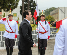 O governador Carlos Massa Ratinho Junior faz a entrega de viaturas para Polícia Civil e Polícia Militar nesta quarta-feira (10), na Acadêmia do Guatupê. Curitiba, 10/07/2019 -Foto: Geraldo Bubniak/ANPr