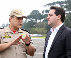 Governador Carlos Massa Ratinho Junior entrega viaturas para as polícias Militar e Civil.Foto Gilson Abreu/ANPr