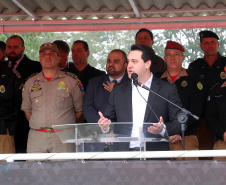 Governador Carlos Massa Ratinho Junior entrega viaturas para as polícias Militar e Civil.Foto Gilson Abreu/ANPr