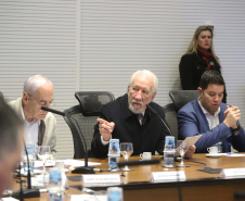 O governador em exercício Darci Piana reunido com o secretariado de Governo.Curitiba, 16-07-19.Foto: Arnaldo Alves / ANPr.