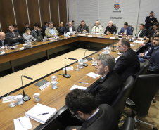 O governador em exercício Darci Piana reunido com o secretariado de Governo.Curitiba, 16-07-19.Foto: Arnaldo Alves / ANPr.