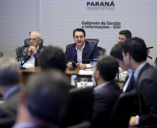 Governador Carlos Massa Ratinho Junior durante reunião com a equipe de governo. Curitiba, 23/07/2019. Foto: Jaelson Lucas