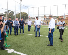 O governador Carlos Massa Ratinho Junior inaugurou nesta sexta-feira (26) em  Ivaiporã, no Vale do Ivaí, a unidade do projeto Meu Campinho implantada no município.   Ivaiporã, 26/07/2019 -Foto: Geraldo Bubniak/ANPr