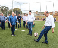 O governador Carlos Massa Ratinho Junior inaugurou nesta sexta-feira (26) em  Ivaiporã, no Vale do Ivaí, a unidade do projeto Meu Campinho implantada no município.   Ivaiporã, 26/07/2019 -Foto: Geraldo Bubniak/ANPr