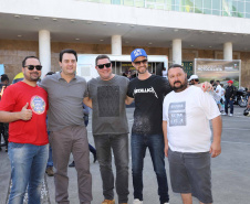 O governador Carlos Massa Ratinho Junior participou e deu as boas-vindas aos motoqueiros, presentes na benção em comemoração ao seu dia. Curitiba, 17-07-19.Foto: Arnaldo Alves / ANPr.