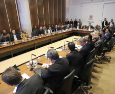 Governador Carlos Massa Ratinho Junior, participa da reunião com seu secretários.Curitiba, 30-07-19.Foto: Arnaldo Alves / ANPr.