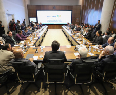 Governador Carlos Massa Ratinho Junior, participa da reunião com seu secretários.Curitiba, 30-07-19.Foto: Arnaldo Alves / ANPr.