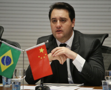 O governador Carlos Massa Ratinho Junior e técnicos da Secretaria de Infraestrutura e Logística apresentaram nesta quarta-feira (7) ao grupo China Merchants projetos ferroviários de curto, médio e longo prazos no Paraná