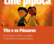 Cine Pipoca de agosto exibe filme Tito e os Pássaros. Foto: Divulgação/BPP