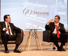 O governador Carlos Massa Ratinho Junior participa da abertura do III Forum Gestão Pública FACIAP, Caminhos do Crescimento.