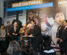 Governador Carlos Massa Ratinho Junior lan;ca Projeto "Rolê Cultural" no Museu Paranaense. Curitiba,04/09/2019 Foto:Jaelson Lucas / AEN