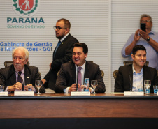 O Governador Carlos Massa Ratinho Júnior, durante reunião com a equipe de governo. 09/09/2019 - Foto: Geraldo Bubniak/AEN