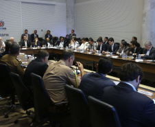 Governador Calos Massa Ratinho Junior participa da reunião do secretáriado. Curitiba,17/09/2019 Foto:Jaelson Lucas / AEN