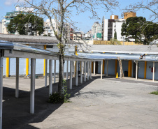 Obras de melhoria no Colégio Estadual Júlia Wanderley no Batel em Curitiba. 30/09/2019  -  Foto: Geraldo Bubniak/AEN