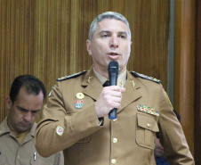 Na foto, coronel Pericles de Matos, comandante Geral da Policia Militar do Estado do Parana.
