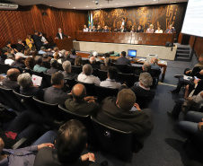 O secretário de Agricultura e Abastecimento Norberto Ortigara, participa da Audiência Pública que trata da incorporação da Emater, CPRA, Codapar e do Iapar, na Assembleia Legislativa.Curitiba, 09-10-19.Foto: Arnaldo Alves / AEN.