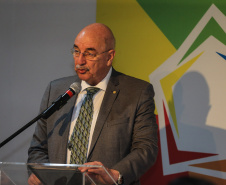 O ministro da Cidadania, Osmar Terra, participa nesta sexta-feira (11) da 4ª Reunião de Ministros da Cultura do BRICS, no Museu Oscar Niemeyer  em Curitiba.  07/10/2019  -  Foto: Geraldo Bubniak/AEN