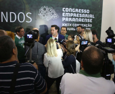 Governador Carlos Massa Ratinho Junior participa em Foz do Iguaçu, do Congresso Empresárial Paranaense. Foz do Iguaçu,25/10/2019 Foto:Jaelson Lucas / AEN
