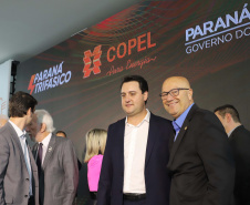 O governador Carlos Massa Ratinho Junior e o presidente da Copel, Daniel Slaviero, lançam nesta terça-feira (29) o Programa Paraná Trifásico, em Curitiba