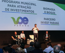 Eduardo Bekin, da Paraná Invest participa nesta quinta-feira (31),  do encontro de capacitação Governo 5.0 no Hotel Rafain Palace & Convention, em Foz do Iguaçu. Foz do Iguaçu, 31/10/2019 -  Foto: Geraldo Bubniak/AEN