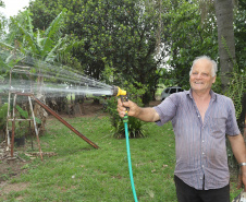 Sanepar instala água tratada na comunidade ruaral Alto do Divino, 11km da sede do município de Campo Morão. N/F: Noel Crispim.Campo Mourão, 08-11-19.Foto: Arnaldo Alves / AEN.
