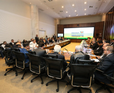 O governador Carlos Massa Ratinho Junior participa nesta terça-feira (03) da reunião com a equipe de governo.  03/12/2019 - Foto: Geraldo Bubniak/AEN