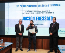 Entrega do 32º Prêmio Paranaense de Ciência e Tecnologia  no Palácio Iguaçu.   Curitiba, 04/12/2019 -  Foto: Geraldo Bubniak/AEN