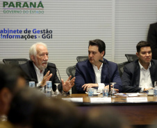 Governador Carlos Massa Ratinho Junior em reunião com os secretários. Curitiba,10/12/2019 Foto:Jaelson Lucas / AEN