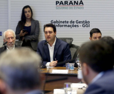 Governador Carlos Massa Ratinho Junior em reunião com os secretários. Curitiba,10/12/2019 Foto:Jaelson Lucas / AEN